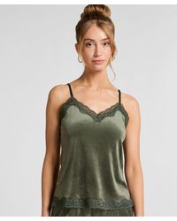 Hunkemöller - Cami Top Velours Lace - Lyst