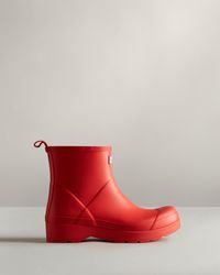 HUNTER Play Short Rain Boots - Red