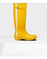 hunter yellow wellies
