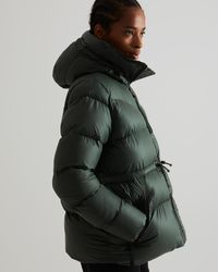 HUNTER Insulated Rubberised A-line Puffer Jacket - Green