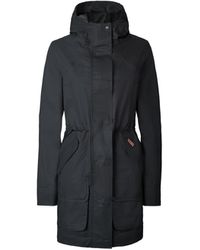 HUNTER Abrigo De Caza Original De Algodón E Impermeable Para Mujer - Azul