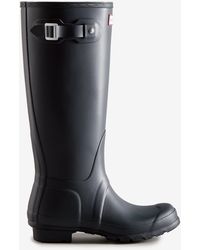 hunter black rain boots size 7