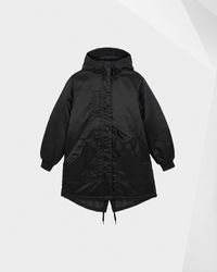 HUNTER Refined Insulated Drawstring Coat - Black