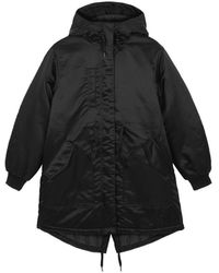 HUNTER Abrigo Refined Aislante Y Con Cordones Para Mujer - Negro