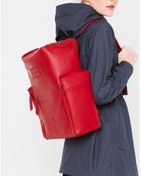 rubberised leather backpack