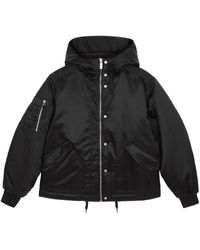 HUNTER Chaqueta Bomber Refined Aislante Y Con Cordones Para Mujer - Negro