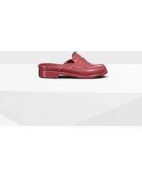 hunter backless gloss penny loafer