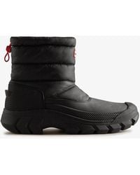 HUNTER Stivali Bassi Da Neve Da Uomo Isolati Men's Intrepid Insulated Short Snow Boots - Nero