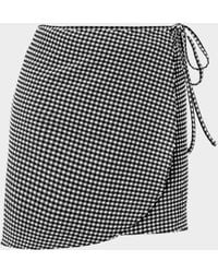 Hunza G - Gingham Seersucker Mini Sarong - Lyst