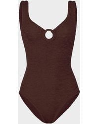 Hunza G - Coverage Celine Swim With Tonal Hoops - Lyst