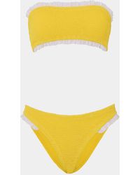 Hunza G - Tracey Frill Bikini - Lyst