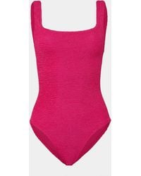 Hunza G - Coverage Square Neck Swim - Lyst