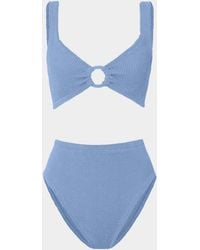 Hunza G - Nadine Bikini With Tonal Hoops - Lyst