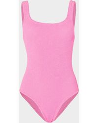 Hunza G - Coverage Square Neck Swim - Lyst