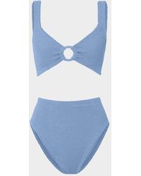 Hunza G - Nadine Bikini With Tonal Hoops - Lyst