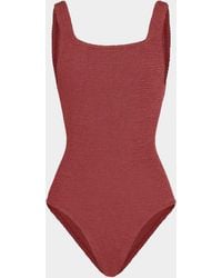 Hunza G - Coverage Square Neck Swim - Lyst