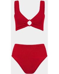 Hunza G - Nadine Bikini With Tonal Hoops - Lyst