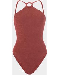 Hunza G - Jasmine Swimsuit With Crinkled Effect - Lyst