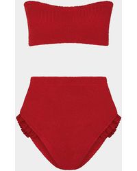 Hunza G - Osiris Frill Bikini Crinkle - Lyst
