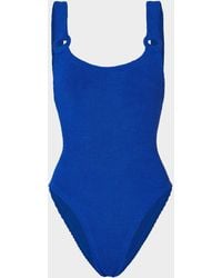 Hunza G - Domino Swim With Tonal Hoops - Lyst