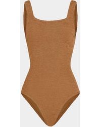 Hunza G - Coverage Square Neck Swim - Lyst