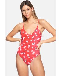 InMocean Star Spangled Low Back One Piece - Red