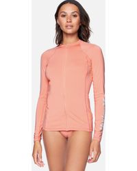 InMocean One And Only Solid Long Sleeve Zip Rashguard - Pink