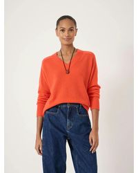 Hush - Colette Cashmere V-Neck Saddle Sleeve Jumper - Lyst