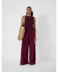 Hush - Towelling Wide Leg Joggers - Lyst