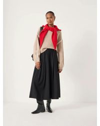Hush - Ivy Pleated Wool-Blend Midi Skirt - Lyst