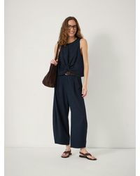 Hush - Dania Linen Blend Barrel Leg Trousers - Lyst