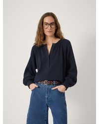 Hush - Rhea Cotton Cheesecloth Blouse - Lyst