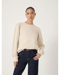 Hush - Marlowe Puff Sleeve Cotton Sweatshirt - Lyst