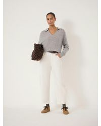Hush - Bryce Seam Detail Barrel Leg Trousers - Lyst
