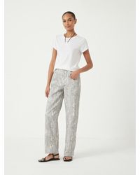 Hush - Straight Leg Printed Jeans - Lyst