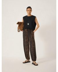 Hush - Mako Leopard Balloon Hem Trousers - Lyst