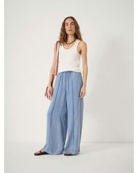 Hush - Chambray Wide Leg Trousers - Lyst