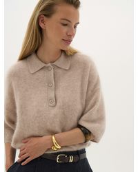 Hush - Ziggy Brushed Wool Polo Tee - Lyst