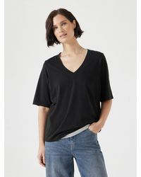 Hush - Reece V Neck Drapey T-Shirt - Lyst