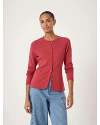 Hush - Button Detail Jersey Cardigan - Lyst