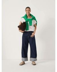 Hush - Faith Turn Up Barrel Leg Jeans - Lyst