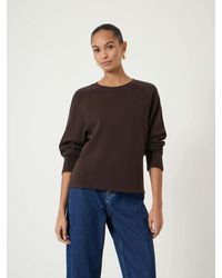 Hush - Anouk Seam Detail Cotton Sweatshirt - Lyst