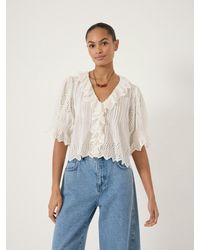 Hush - Koa Cotton Broderie Blouse - Lyst