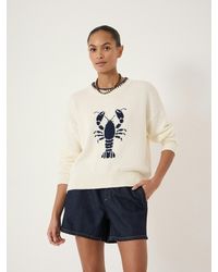 Hush - Hallie Crew Neck Lobster Graphic Knitted Jumper - Lyst