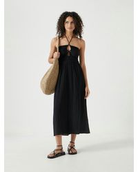 Hush - Bella Cut Out Crinkle Bandeau Dress - Lyst