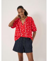 Hush - Alaria Printed Balloon Sleeve Blouse - Lyst