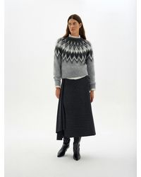 Hush - Lilly Pinstripe Wool Blend Midi Skirt - Lyst
