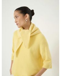 Hush - Raven Wool Triangle Scarf - Lyst
