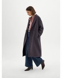 Hush - Mili Wool Double Faced Check Coat - Lyst