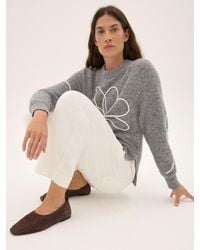 Hush - Calyx Square Toe Suede Ballerina Flats - Lyst